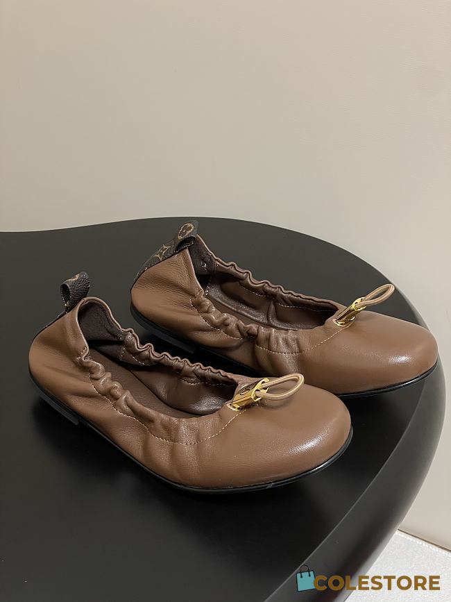 Colestore Louis Vuitton LV Nolita Flat Ballerina Brown  - 1