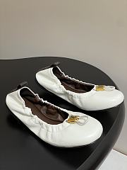 Colestore Louis Vuitton LV Nolita Flat Ballerina White - 1