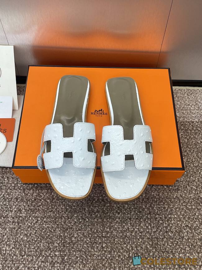 Colestore Hermes Oran sandal White - 1