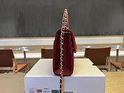 Colestore Chanel 25S Cross Handle Kelly Chain Bag Red 11.5x14.5x5.5cm - 6