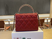 Colestore Chanel 25S Cross Handle Kelly Chain Bag Red 11.5x14.5x5.5cm - 4