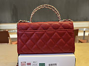 Colestore Chanel 25S Cross Handle Kelly Chain Bag Red18x10x4.5cm - 2