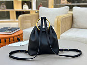 Colestore Chloé Small Bracelet Backpack In Grained Black Leather 22x20x10.5cm - 4