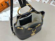 Colestore Chloé Small Bracelet Backpack In Grained Black Leather 22x20x10.5cm - 3