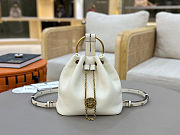 Colestore Chloé Small Bracelet Backpack In Grained White Leather 22x20x10.5cm - 1
