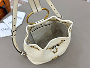 Colestore Chloé Small Bracelet Backpack In Grained White Leather 22x20x10.5cm - 6