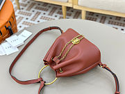 Colestore Chloé Small Bracelet Backpack In Grained Amber Leather 22x20x10.5cm - 4