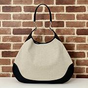 Colestore Gucci B Maxi Shoulder Bag Black Canvas 49x46x4cm - 5
