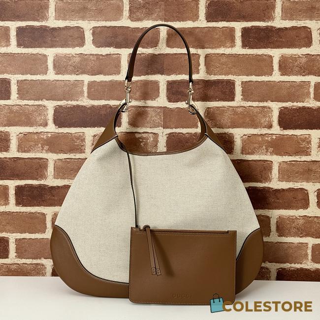 Colestore Gucci B Maxi Shoulder Bag Natural Canvas 49x46x4cm - 1