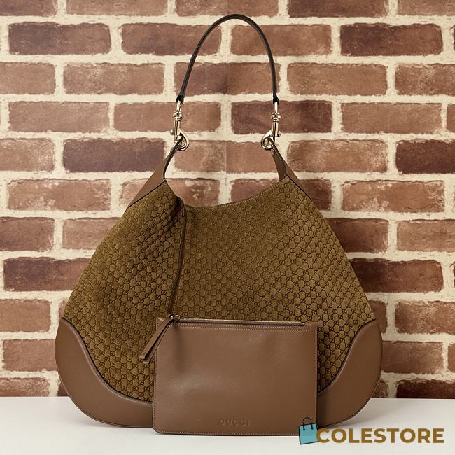 Colestore Gucci B Maxi Shoulder Bag Brown 49x46x4cm - 1