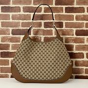 Colestore Gucci B Maxi Shoulder Bag Beige and dark brown Canvas 49x46x4cm - 4