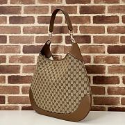 Colestore Gucci B Maxi Shoulder Bag Beige and dark brown Canvas 49x46x4cm - 3