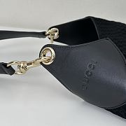 Colestore Gucci B Shoulder Bag in Black GG Suede 49x46x4cm - 4
