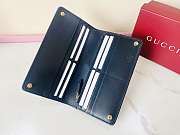 Colestore Gucci GG Emblem Continental Wallet Dark Blue 19x11cm - 5
