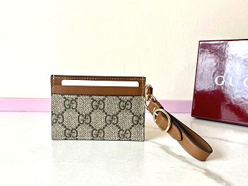 Colestore GG Emblem Card Case With Strap Brown 10x7cm