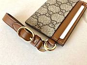 Colestore GG Emblem Card Case With Strap Brown 10x7cm - 3