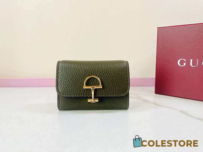 Colestore Gucci Softbit Card Case Green 19x10x3.5cm - 1