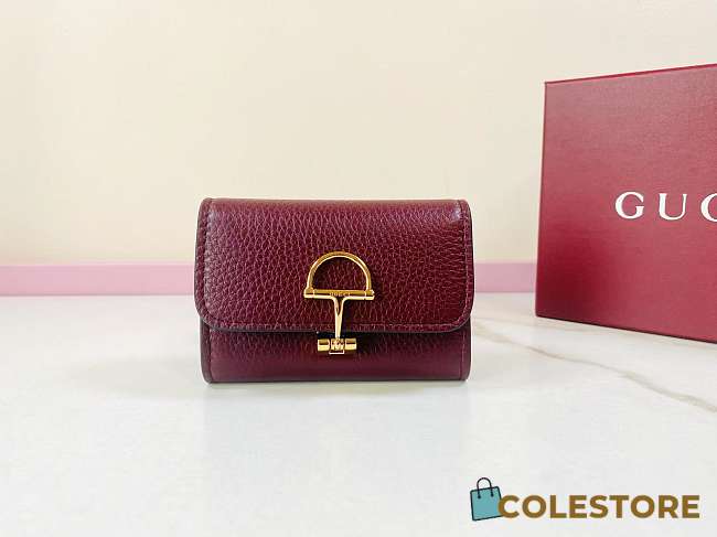 Colestore Gucci Softbit Card Case Red 19x10x3.5cm - 1