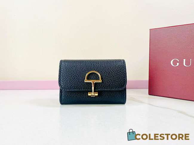 Colestore Gucci Softbit Card Case Black 19x10x3.5cm - 1