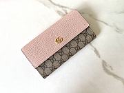 Colestore Gucci GG Supreme Continental Wallet Pink 19x10x5cm - 3