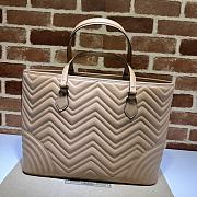 Colestore Gucci Beige Matelasse Leather Large GG Marmont Tote 38x5x29x14cm - 3