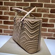 Colestore Gucci Beige Matelasse Leather Large GG Marmont Tote 38x5x29x14cm - 2