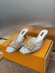 Colestore Louis Vuitton Jelly-Colored Kitten Mule Beige  - 4