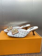 Colestore Louis Vuitton Jelly-Colored Kitten Mule Beige  - 3
