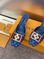 Colestore Louis Vuitton Jelly-Colored Kitten Mule Blue Denim - 2
