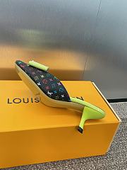 Colestore Louis Vuitton Jelly-Colored Kitten Mule Black green - 5