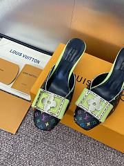 Colestore Louis Vuitton Jelly-Colored Kitten Mule Black green - 4