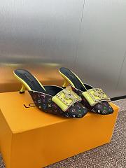 Colestore Louis Vuitton Jelly-Colored Kitten Mule Black green - 3