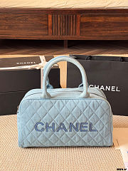 Colestore Chanel Sports Line Boston Bag Blue 35x20cm - 1