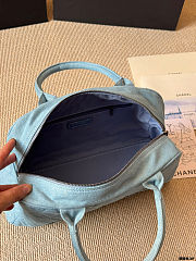 Colestore Chanel Sports Line Boston Bag Blue 35x20cm - 5