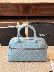 Colestore Chanel Sports Line Boston Bag Blue 35x20cm - 4