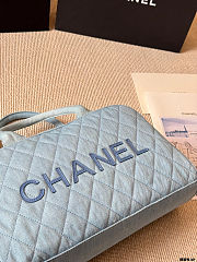 Colestore Chanel Sports Line Boston Bag Blue 35x20cm - 3