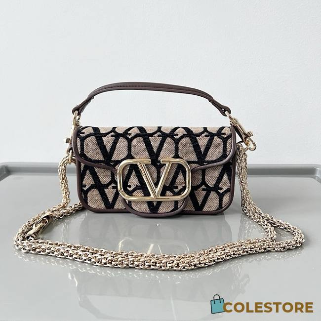 Colestore Valentino Garavani Small Lòco Toile Iconographe Shoulder Bag 20x11x5cm - 1