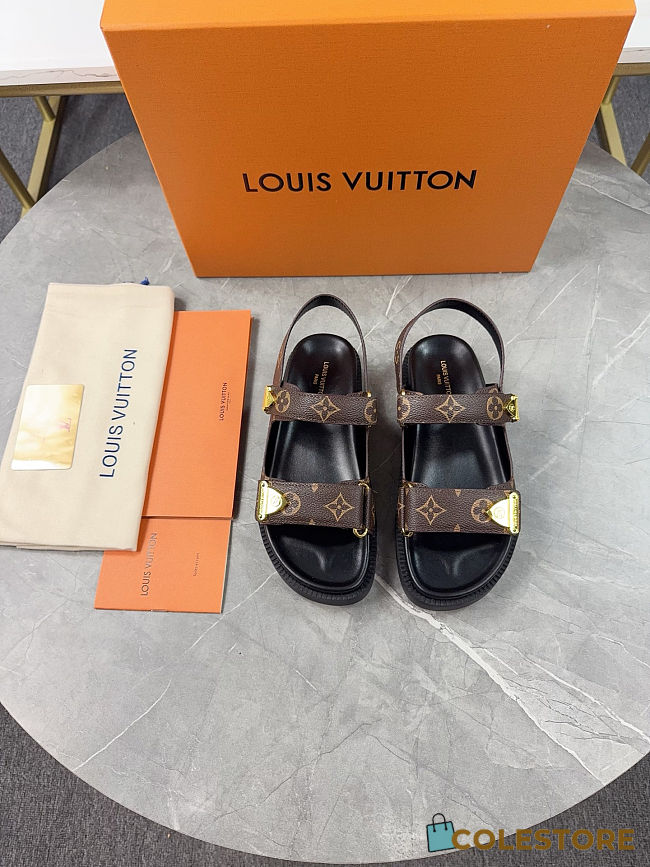 Colestore Louis Vuitton LV Sunset Comfort Sandal Cacao Brown - 1