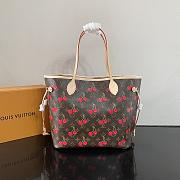 Colestore Louis Vuitton LV x TM Neverfull MM Monogram Cherry Coated Canvas - 5