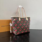 Colestore Louis Vuitton LV x TM Neverfull MM Monogram Cherry Coated Canvas - 6