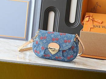 Colestore Louis Vuitton LV x TM Sunset Monogram Cherry Denim 27x18x3cm