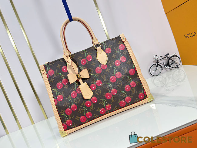 Colestore Louis Vuitton LV x TM OnTheGo MM Monogram Cherry 35x27x14cm - 1