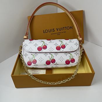 Colestore Louis Vuitton LV x TM Wallet On Chain Ivy White Monogram Cherry Canvas