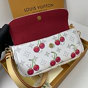 Colestore Louis Vuitton LV x TM Wallet On Chain Ivy White Monogram Cherry Canvas - 5