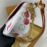 Colestore Louis Vuitton LV x TM Wallet On Chain Ivy White Monogram Cherry Canvas - 4
