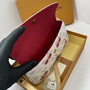 Colestore Louis Vuitton LV x TM Wallet On Chain Ivy White Monogram Cherry Canvas - 3