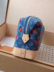 Colestore Louis Vuitton LV x TM Cosmetic Pouch GM Monogram Cherry Denim 27 x 18 x 9cm - 5