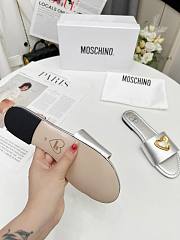 Colestore Love Moschino Silver Slide sandals - 6