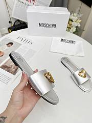 Colestore Love Moschino Silver Slide sandals - 5