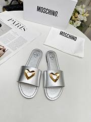 Colestore Love Moschino Silver Slide sandals - 3